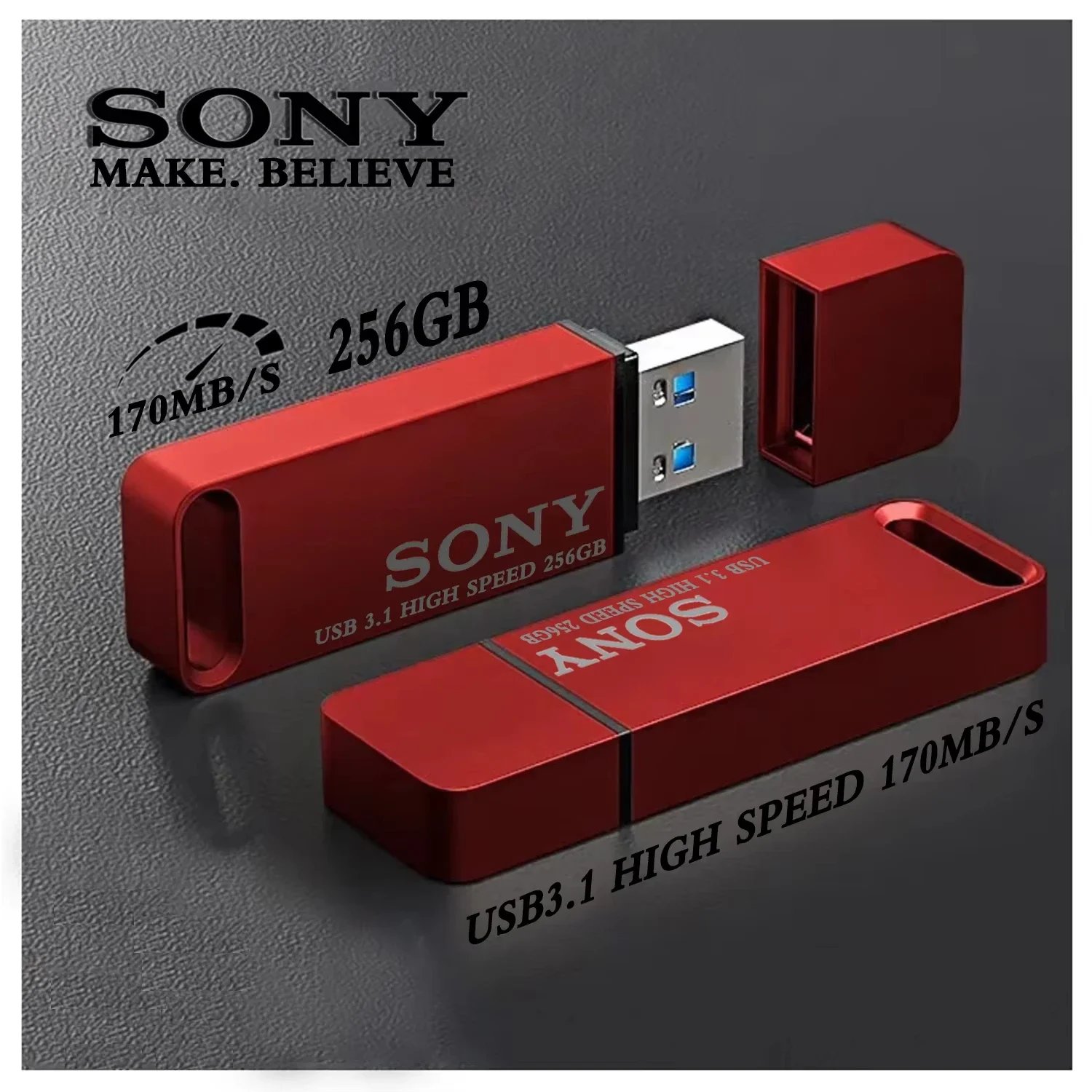256GB USB Red
